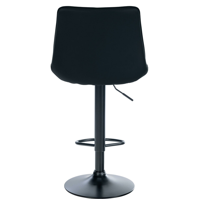 Moderne højdejusterbar barstol i kunstlæder med metalramme