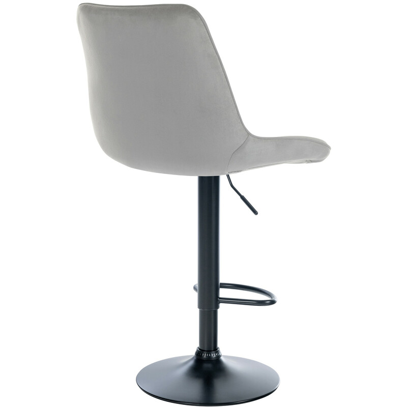 Moderne justerbar barstol med fløjl betræk ryglæn og gasløft
