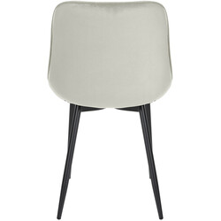 Sammetstol med firebenet metalramme til moderne hjem