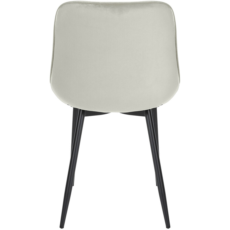 Sammetstol med firebenet metalramme til moderne hjem