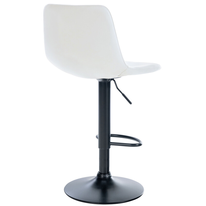 Justerbar moderne barstol med polstret ryg og kunstlæder