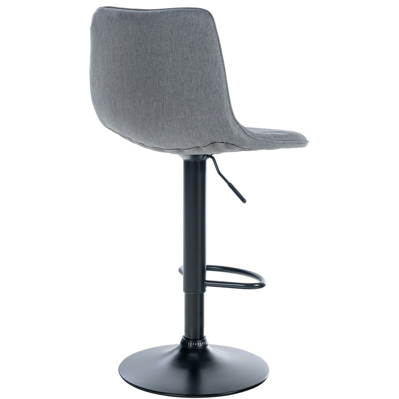 Ergonomisk højdejusterbar barstol med metalramme stofbetræk og 360° drejning