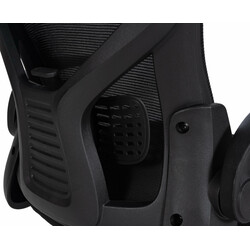 Hudson ergonomisk kontorstol med justerbar korsrygsstøtte netryg og fem hjul