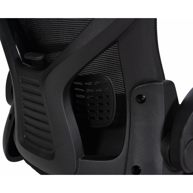 Hudson ergonomisk kontorstol med justerbar korsrygsstøtte netryg og fem hjul