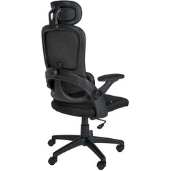 Ergonomisk kontorstol med justerbar korsrygsstøtte justerbare armlæn og åndbart netstof