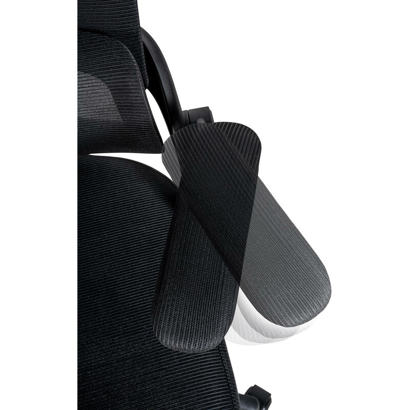 Ergonomisk kontorstol med justerbar korsrygsstøtte justerbare armlæn og åndbart netstof