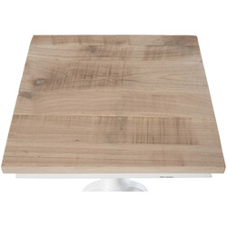 Goa sidebord stilfuldt hvid ramme naturlig træbordplade to størrelser