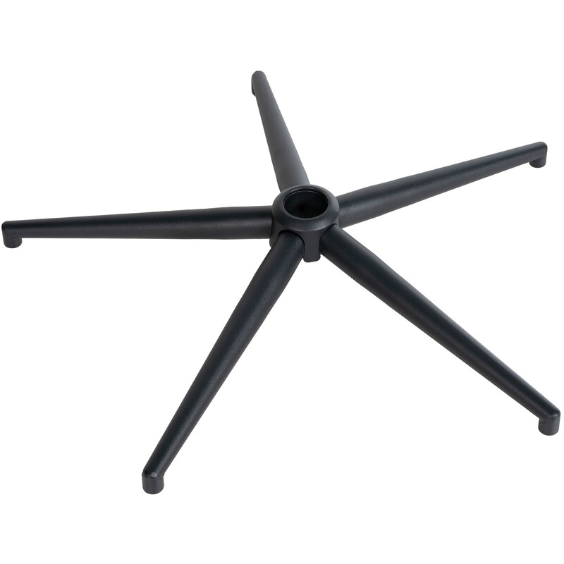 Firkantet sort metallisk fodgitter til kontorstole 50 mm gasfjeder