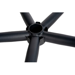 Firkantet sort metallisk fodgitter til kontorstole 50 mm gasfjeder