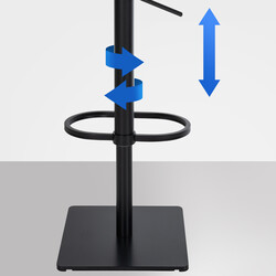 Damaso justerbar barstol med filtbetræk fodstøtte og rustfri stålramme