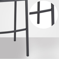 Damaso barstol med filtbetræk og fire ben