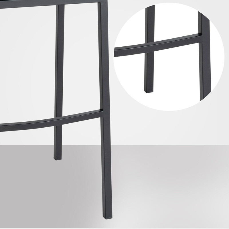 Damaso barstol med filtbetræk og fire ben