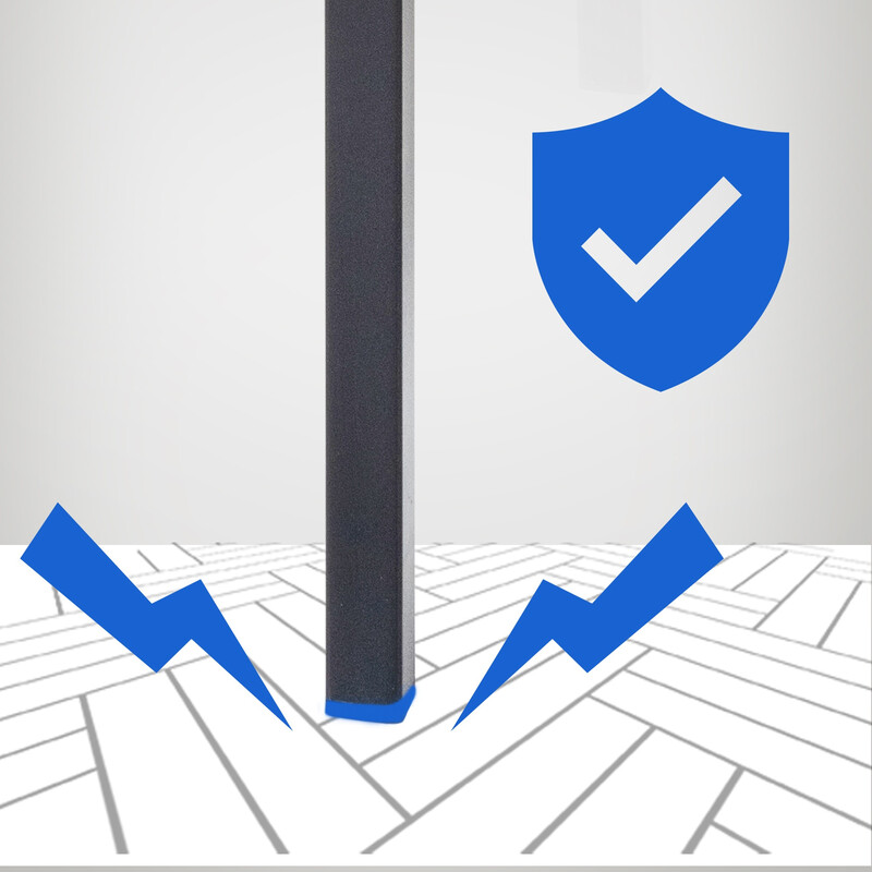 Damaso barstol med filtbetræk og fire ben