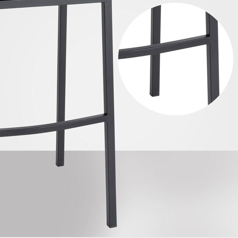 Damaso barstol med fløjlsbetræk fire ben moderne i sølv sort hvid