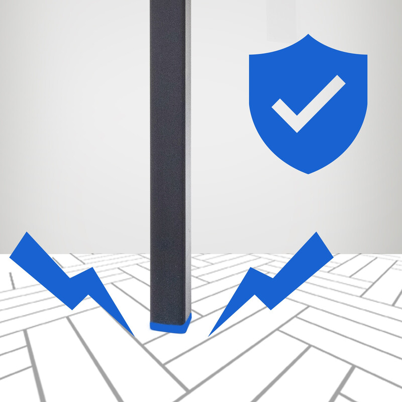 Damaso barstol med fløjlsbetræk fire ben moderne i sølv sort hvid