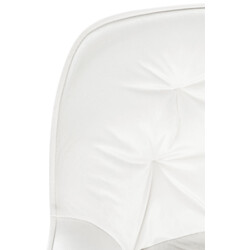 Gibson fløjlsbarstol med høj ryg og fodstøtte sort metalramme