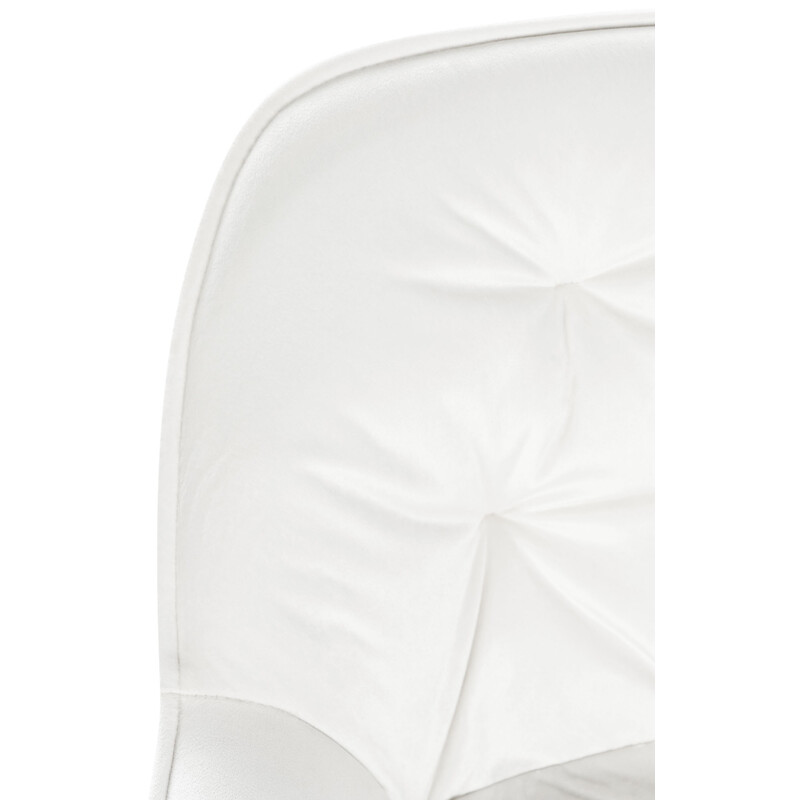 Gibson fløjlsbarstol med høj ryg og fodstøtte sort metalramme