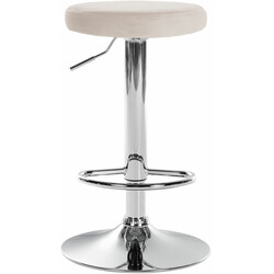 Ponte højdejusterbar sammetbelagt roterende barstol med metalramme