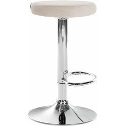 Ponte højdejusterbar sammetbelagt roterende barstol med metalramme