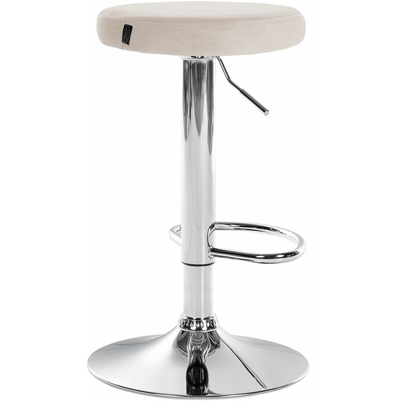 Ponte højdejusterbar sammetbelagt roterende barstol med metalramme