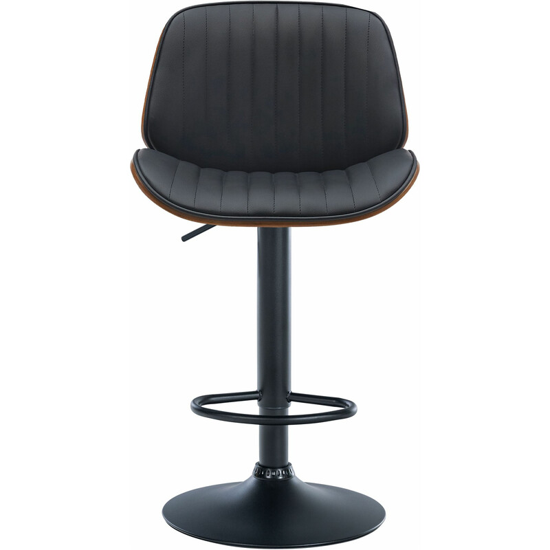 Nova barstol med kunstlæder metalramme og trappeløs højdejustering