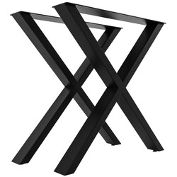 X-formet stål bordben Swift 200 kg belastning 72 cm højde
