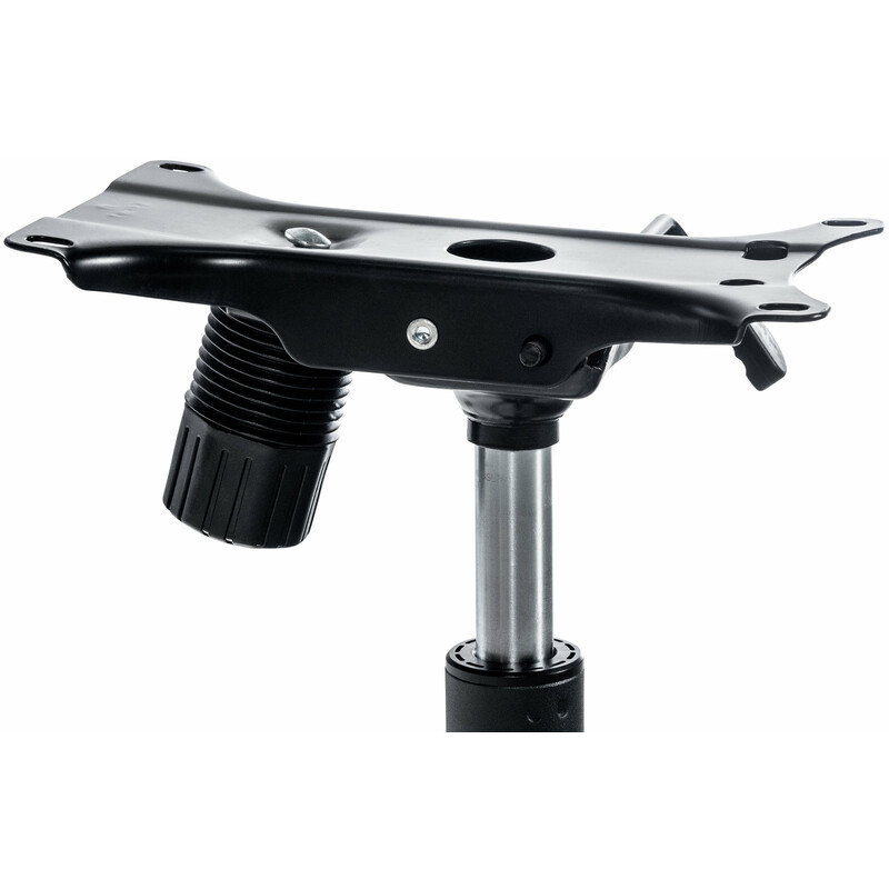 Justerbar kontorstolramme i metal med bøjlemekanisme og fem hjul