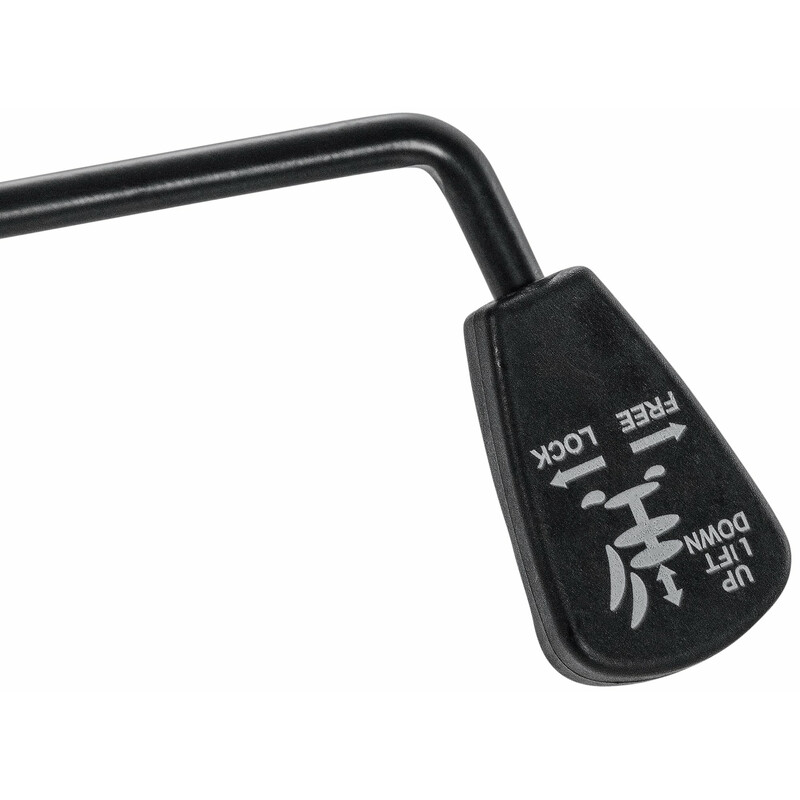 Justerbar kontorstolramme i metal med bøjlemekanisme og fem hjul