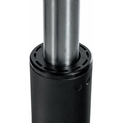 Justerbar kontorstolramme i metal med bøjlemekanisme og fem hjul