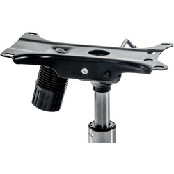 Justerbar metal kontorstolramme med 5 hjul og svingmekanisme