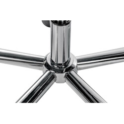 Justerbar metal kontorstolramme med 5 hjul og svingmekanisme