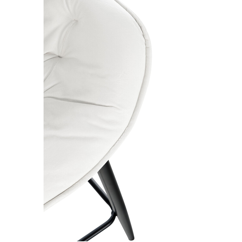 Gibson fløjlsagtig barstol sæt 2 stk sort metalramme