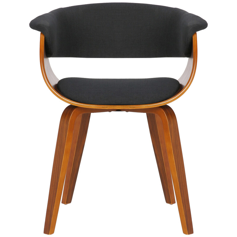 Bruce moderne spisestuestol med stofbetræk træramme og armlæn