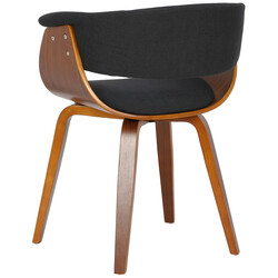 Bruce moderne spisestuestol med stofbetræk træramme og armlæn